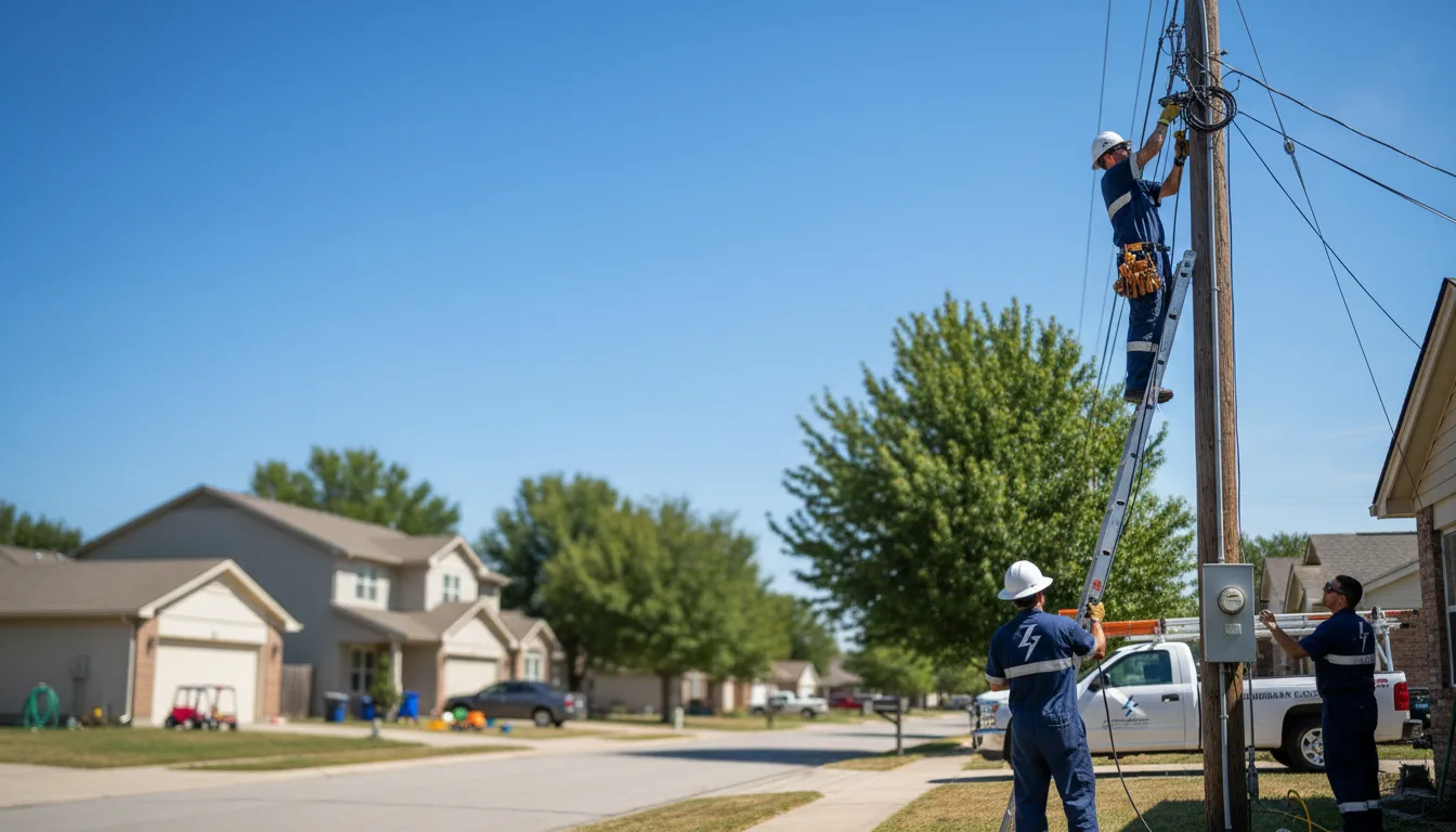 Residential electrician providing installation services in Comstock, WI